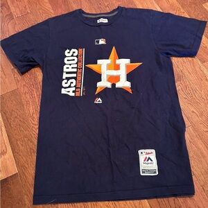 Majestic Houston Astros Triple Peak Navy Blue Tee